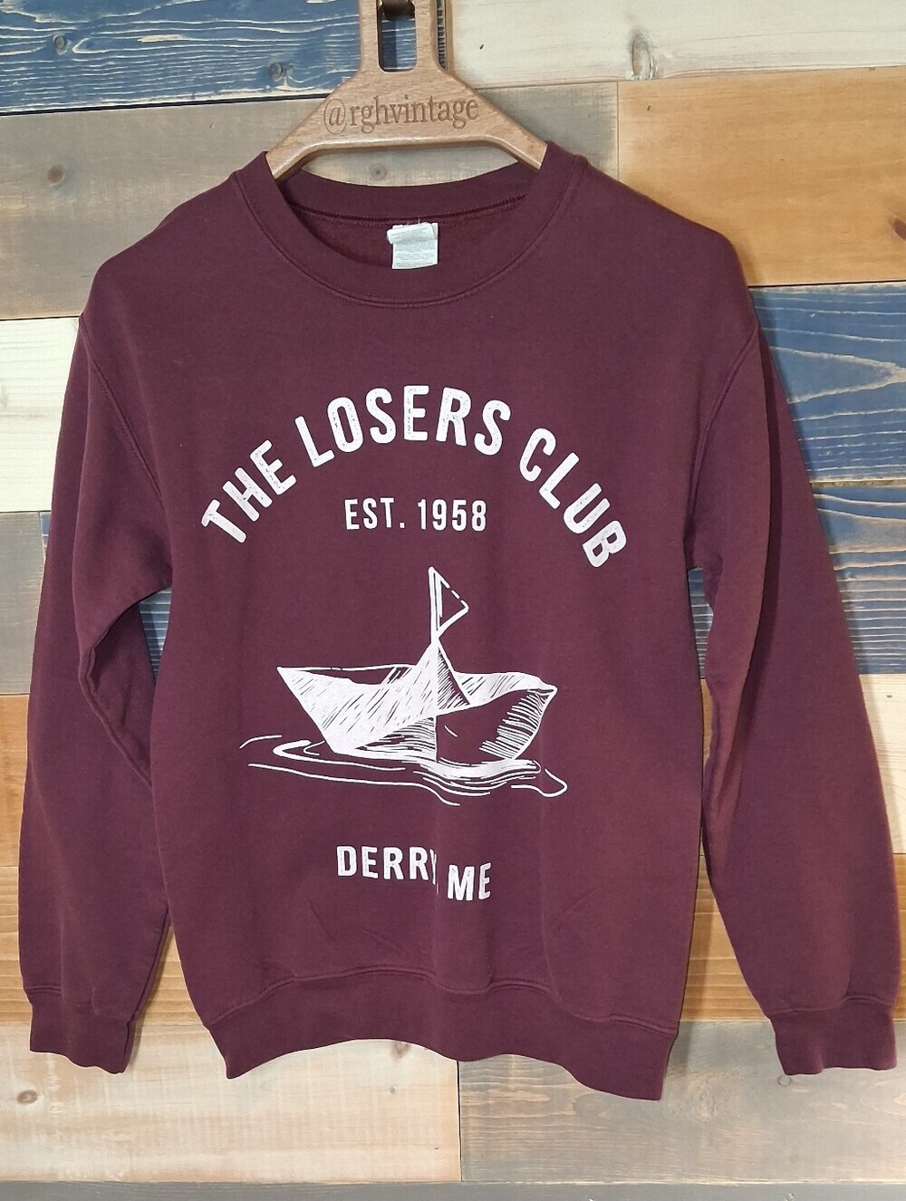 The Losers Club Cotton Blend Sweatshirt S Burgundy